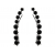 Kolczyki nausznice stopniowane czarne kryształki k2342 - 0,7g.