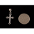 Wisiorek srebrny krzyż z cyrkoniami w0242 - 1,1g.