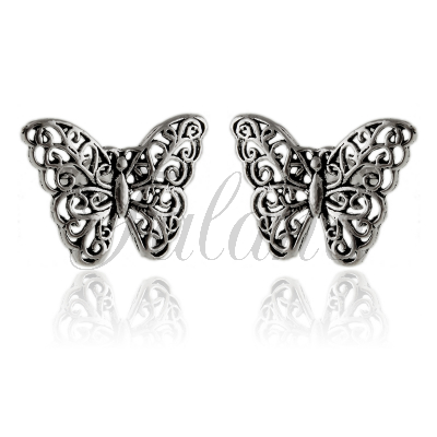 Kolczyki srebrne ażurowe motyle k3102