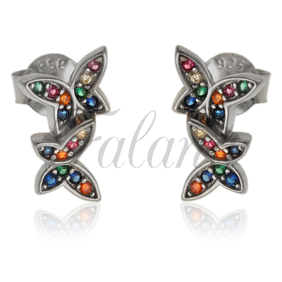 Kolczyki srebrne motyle motylki k3057