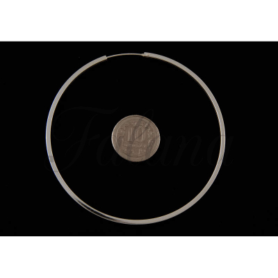 Kolczyki srebrne koła 6cm Przekrój kwadratowy k1807 - 5,6g.