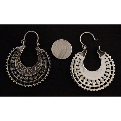 Kolczyki srebrne orientalne wachlarze k2902 - 9,5g.