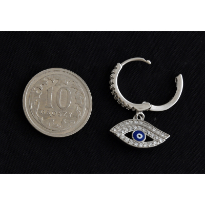Kolczyki srebrne Kółka z okiem proroka k3545 - 3,0g.