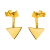Kolczyki srebrne pozłacane gładkie tribal trójkąty k1448- 1,9g
