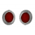 Kolczyki srebrne masa czerwona k1266 - 3,5g