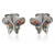 Kolczyki srebrne motyle motylki kolorowe k3056