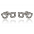 Kolczyki srebrne okulary k2840