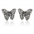 Kolczyki srebrne ażurowe motyle k3102