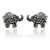 Kolczyki srebrne słonie słoniki k3104