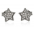 Kolczyki srebrne gwiazdy gwiazdki białe k3036