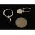 Kolczyki ze srebra kółka z przywieszką czarne serce k3380  - 2,1g.