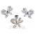 Delikatny srebrny komplet z dużymi cyrkoniami motyl butterfly srebro 925 mz294 -9,2g.