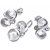 Delikatny lśniący komplet z kryształowymi kulami kuleczkami balls wkrętki srebro 925 mz268 - 11,8g.