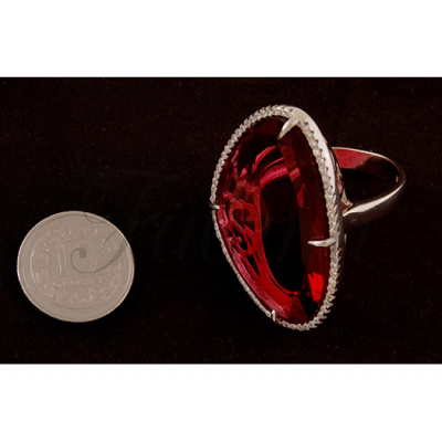 Pierścionek srebrny kryształ p0149 -10,7g.