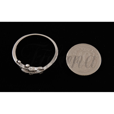 Pierścionek srebrny z cyrkoniami gałązka p0190 - 1,7g