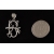 Wisiorek srebrny Miś panda z monetą w0429