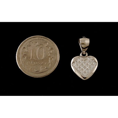 Wisiorek srebrny małe serce w0462 - 1,4g.