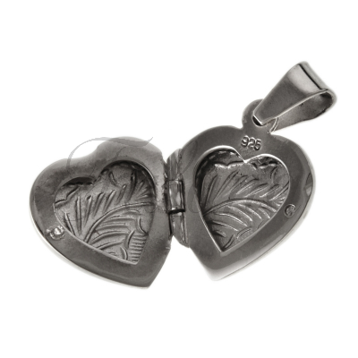 Wisiorek srebrny otwierane serce sekretnik w0407 - 2,7g.