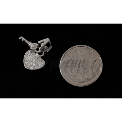Wisiorek srebrny Serce kluczyk w0351 - 1,3g.