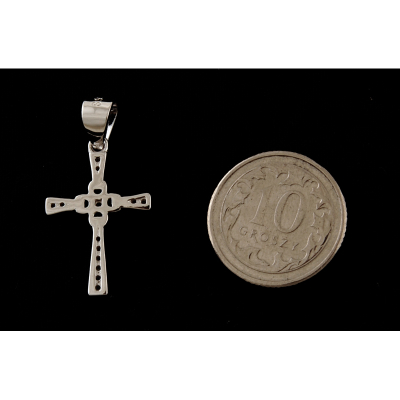 Wisiorek srebrny krzyż krzyżyk w0449 - 1,4g.