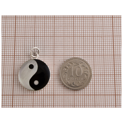 Wisiorek srebrny symbol równowagi Yin & Yang w0572 - 2,0g.