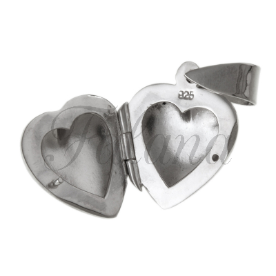 Wisiorek srebrny otwierane serce sekretnik w0409 - 3,1g.