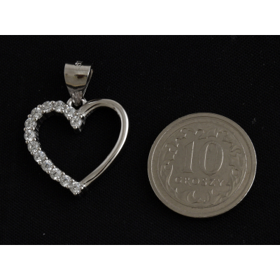 Wisiorek srebrny Serce kontur w0566 - 1,6 g.