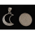 Wisiorek srebrny Księżyc z monetą w0420