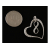 Wisiorek srebrny Serce ósemka z monetą w0421