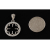 Wisiorek srebrny koniczynka w kółku z monetą 10 groszy w0419