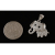 Wisiorek srebrny Słoń słonik z monetą 10 groszy w0427